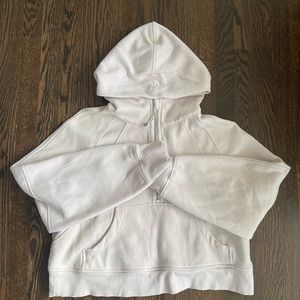 lululemon scuba hoodie half zip in bone